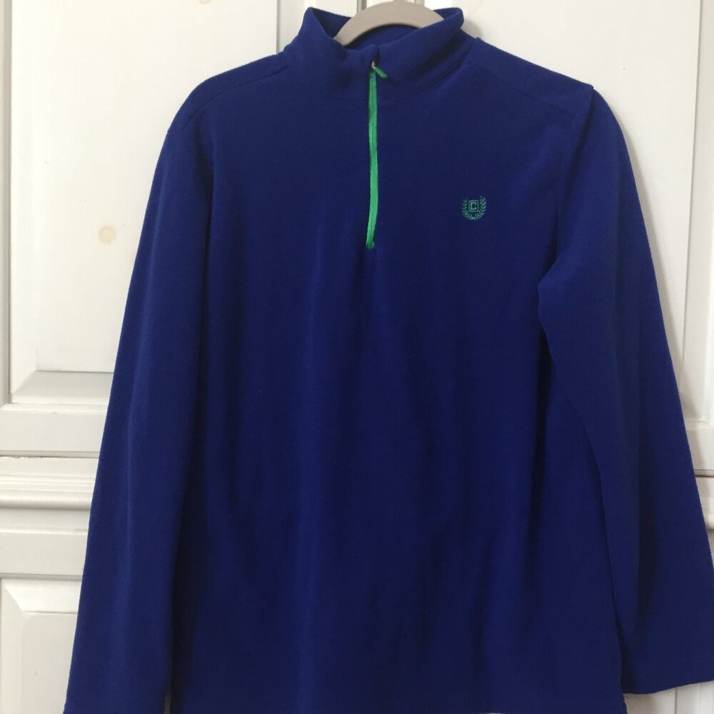 Chaps boy's blue and green quarter zip pullover casual soft jacket size XL
